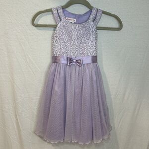 Jessica Ann Little Girls Dress Purple Size 6